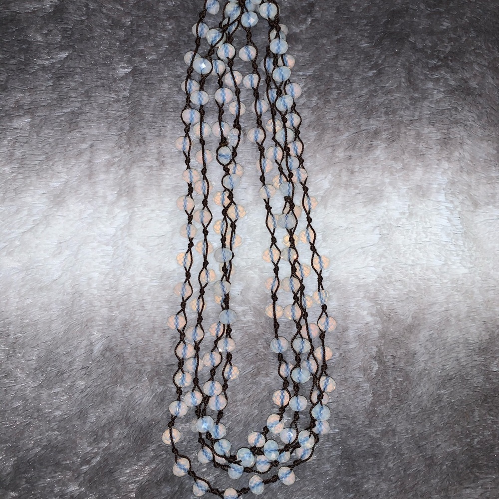 Long wrap around necklace
